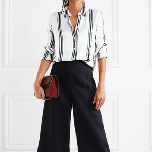 Equipment essential striped silk shirt